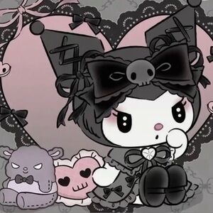💜 NWOT Kuromi Plush Cozy Lightweight throw/lap Blanket